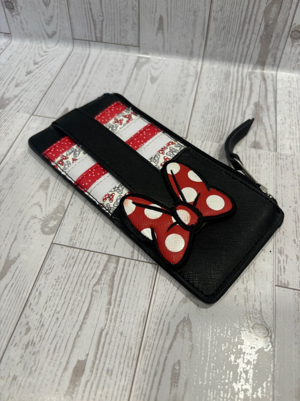 Disney Black and Red Polka Dot Bow Card Holder